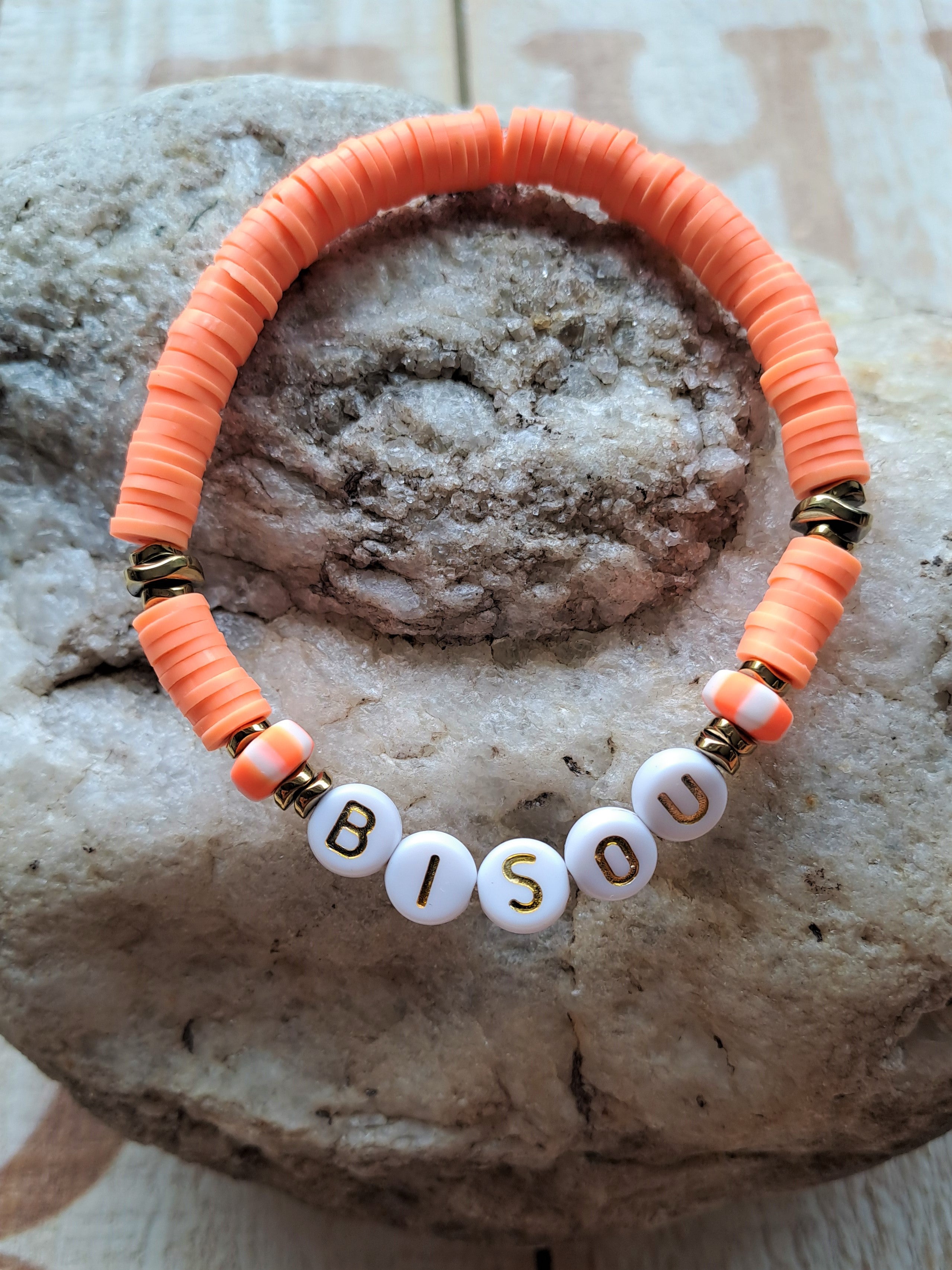 Bracelet Bisou - Corail