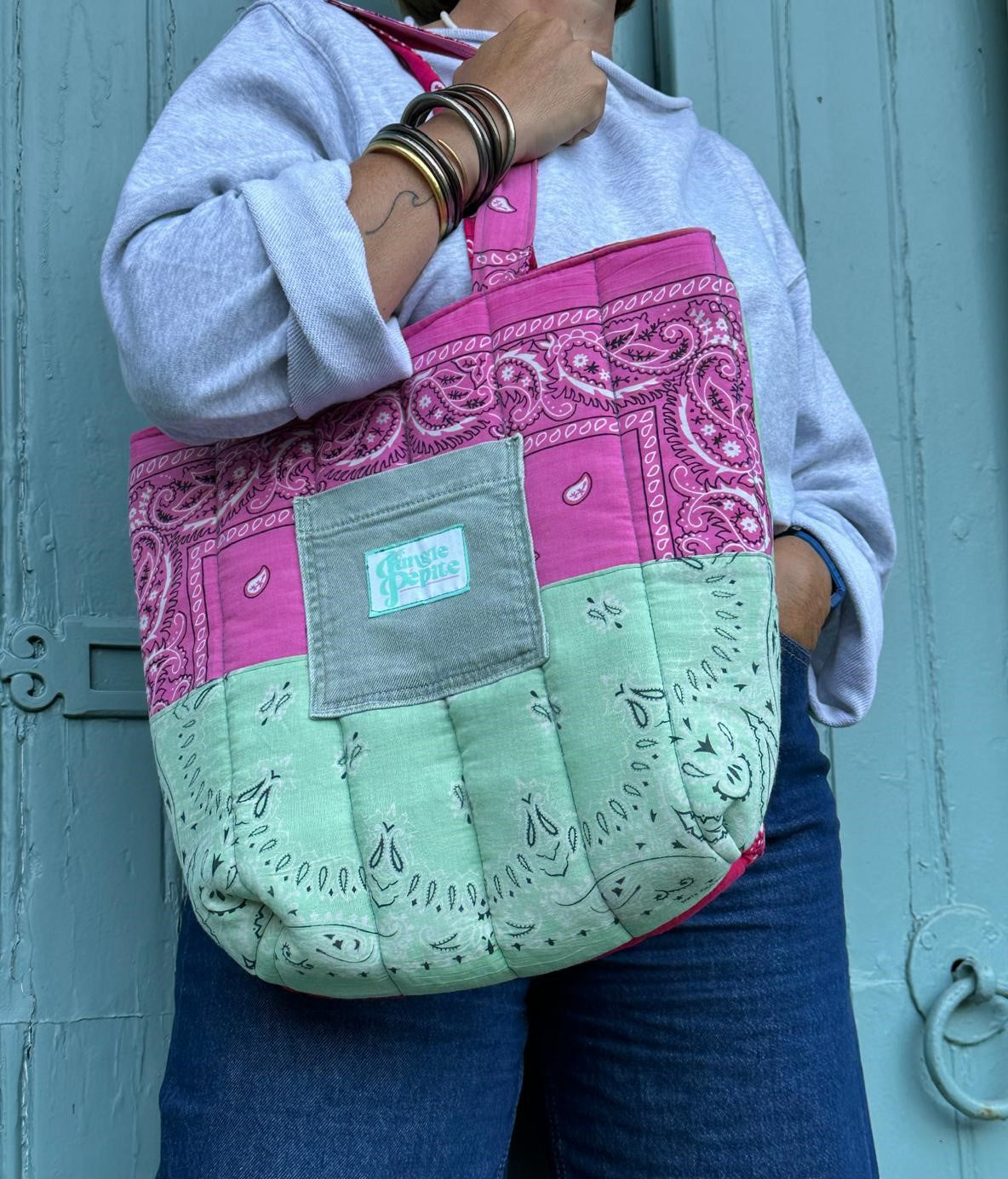 CABAS PETIT - Pink Bandana