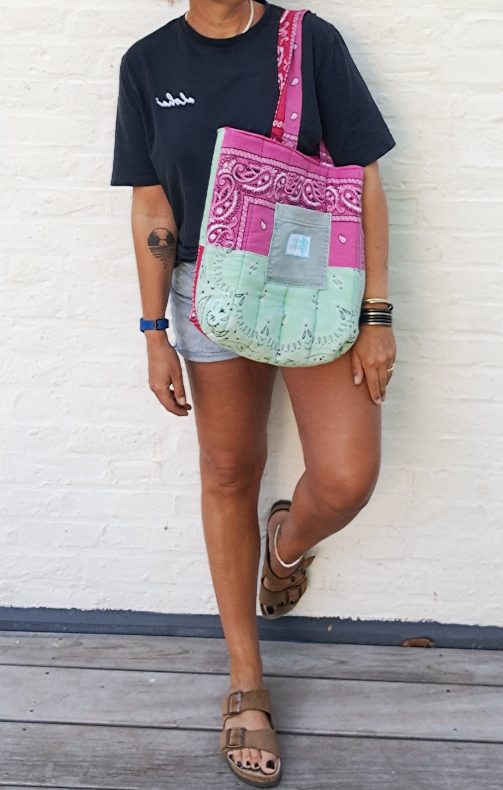 CABAS PETIT - Pink Bandana
