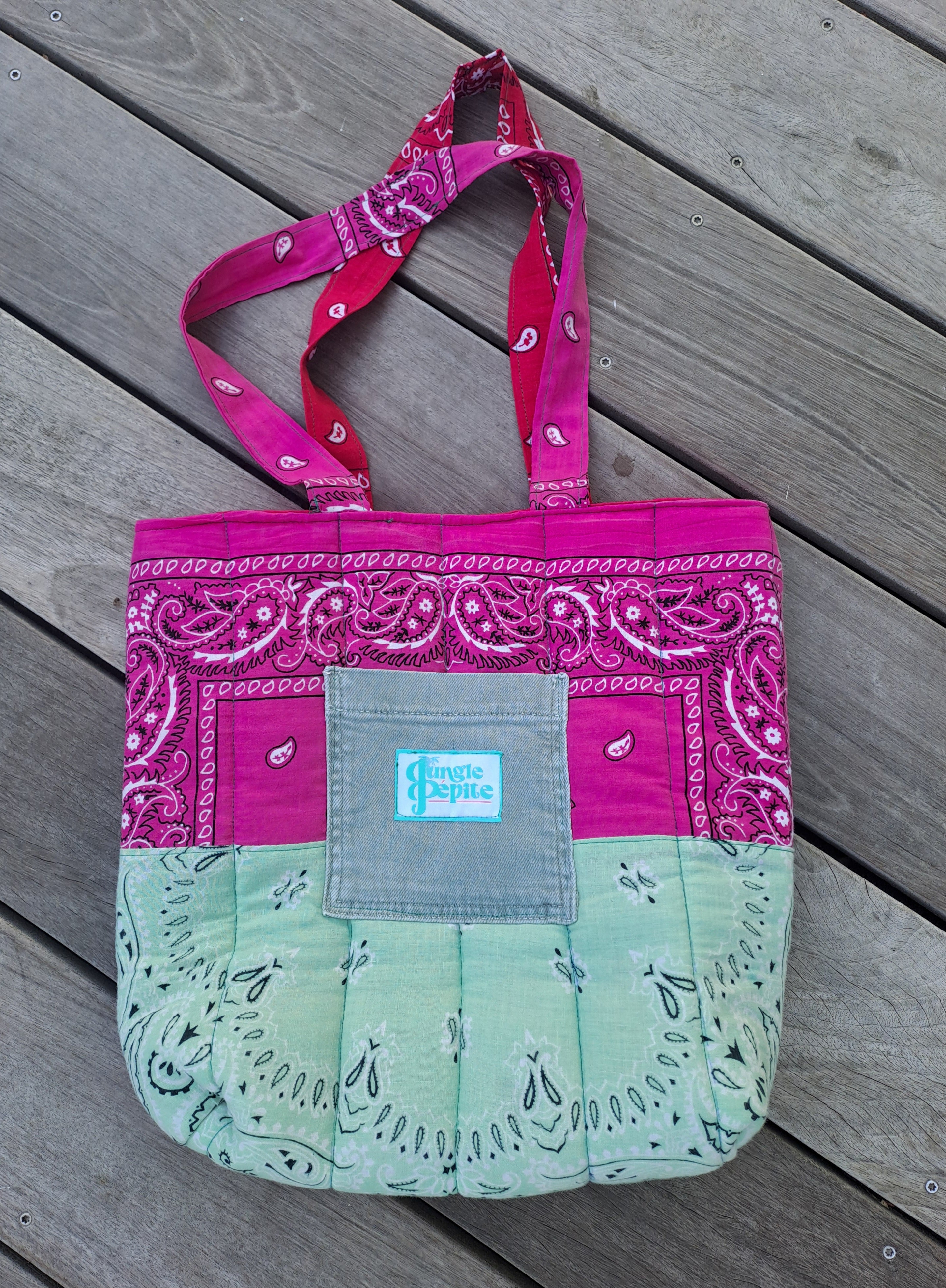 CABAS PETIT - Pink Bandana