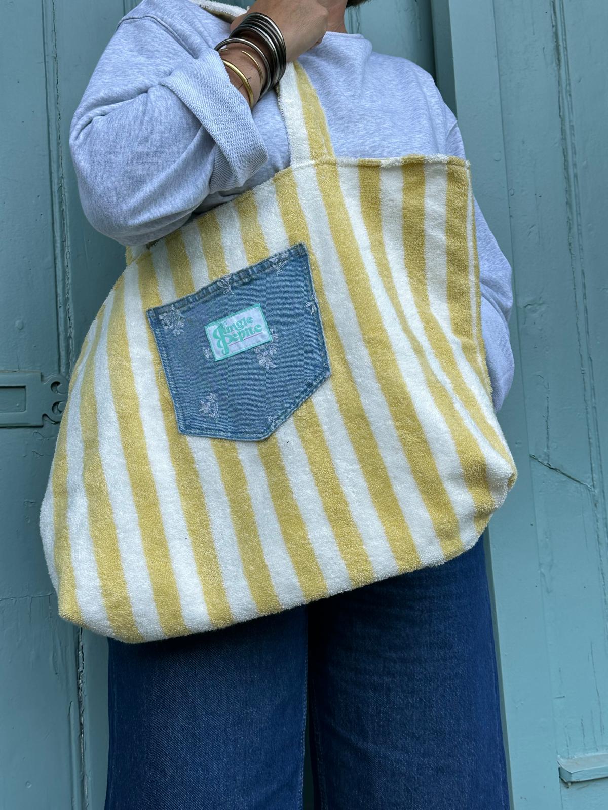CABAS GRAND - Yellow Stripes