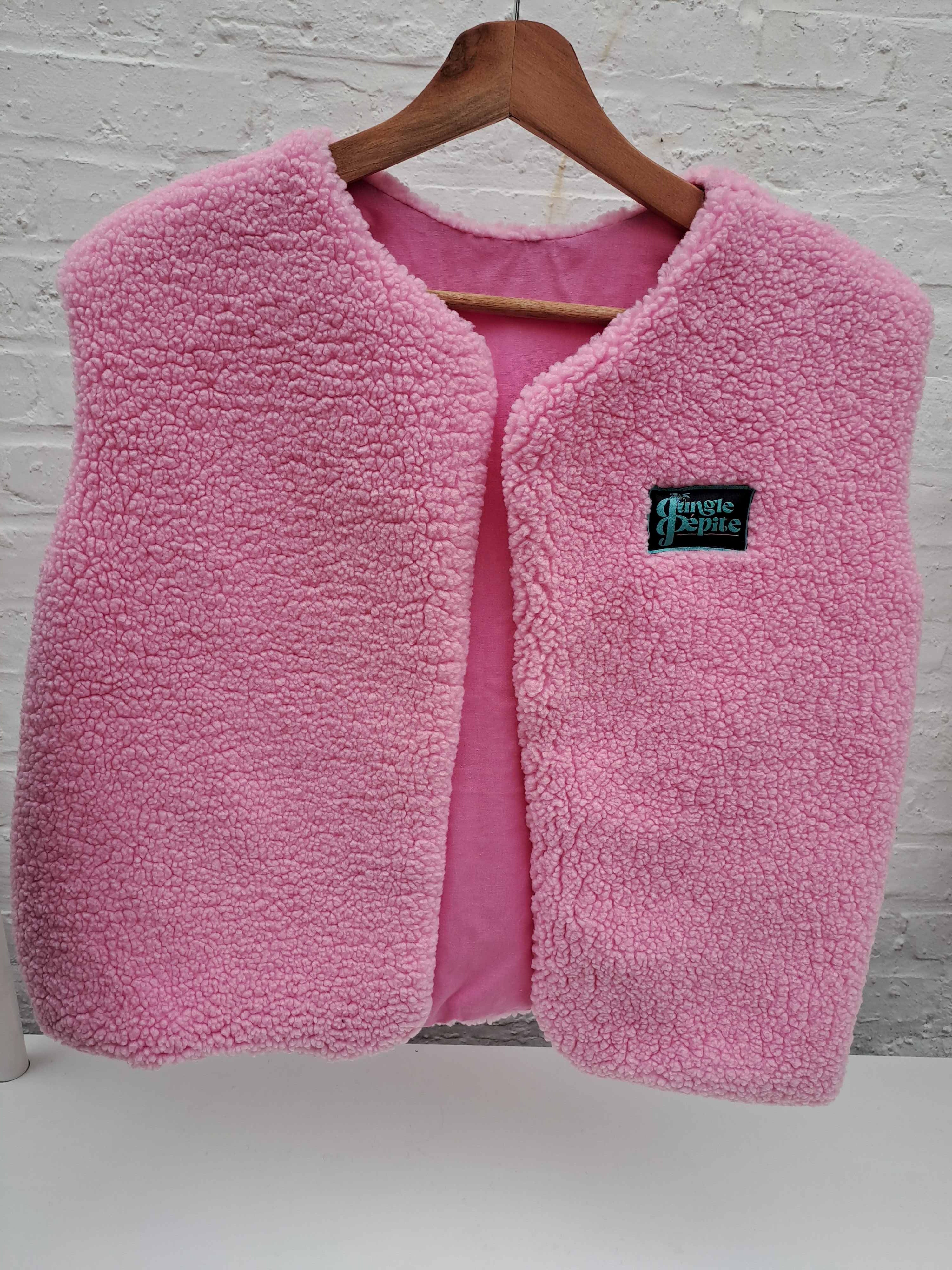 Gilet sherpa footlose rose