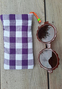 Pochette Vichy violet