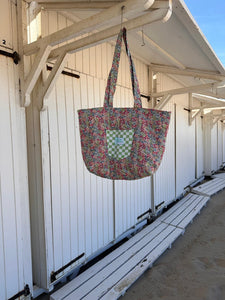 CABAS GRAND - Flower Green