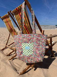 CABAS GRAND - Flower Green