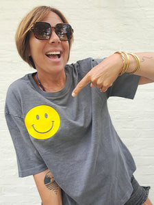 Tee-shirt Smiley - Gris