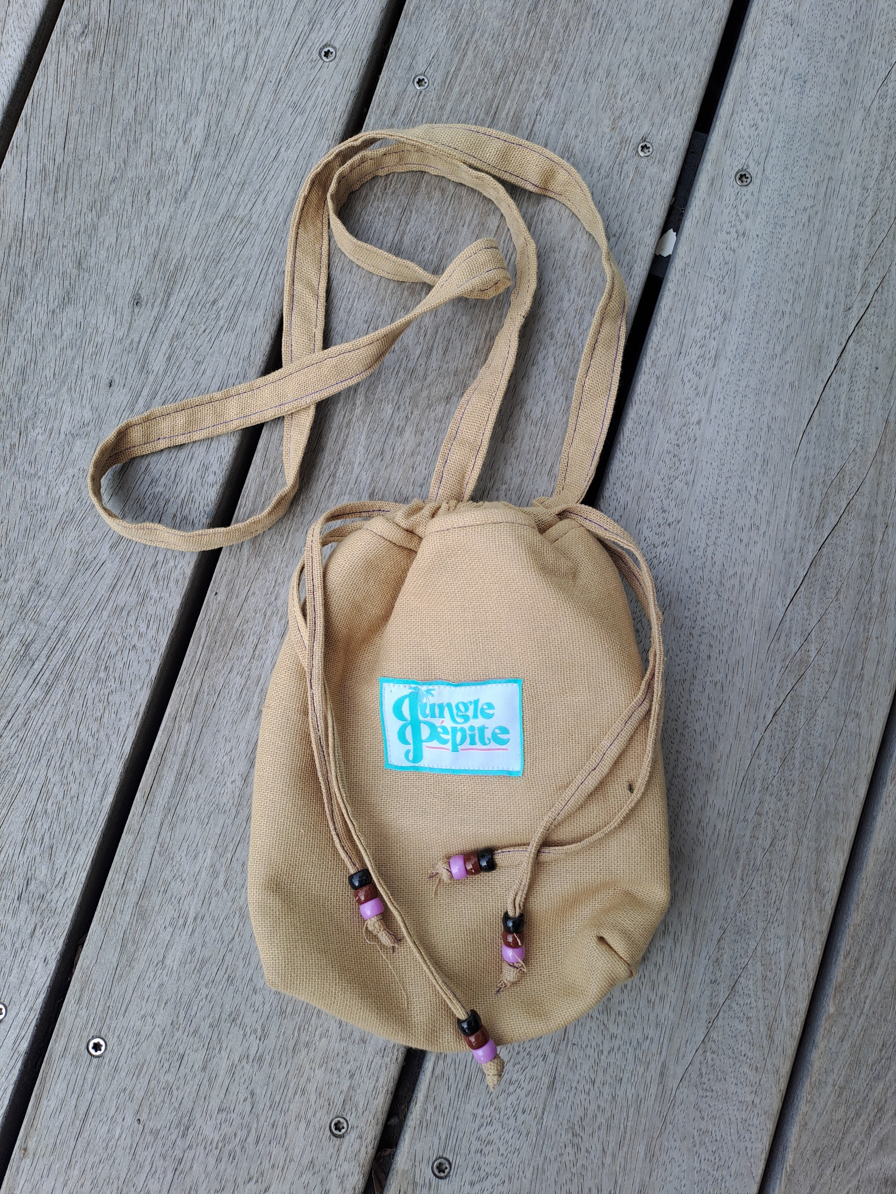 Sac bourse beige