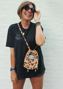 Sac bourse leopard