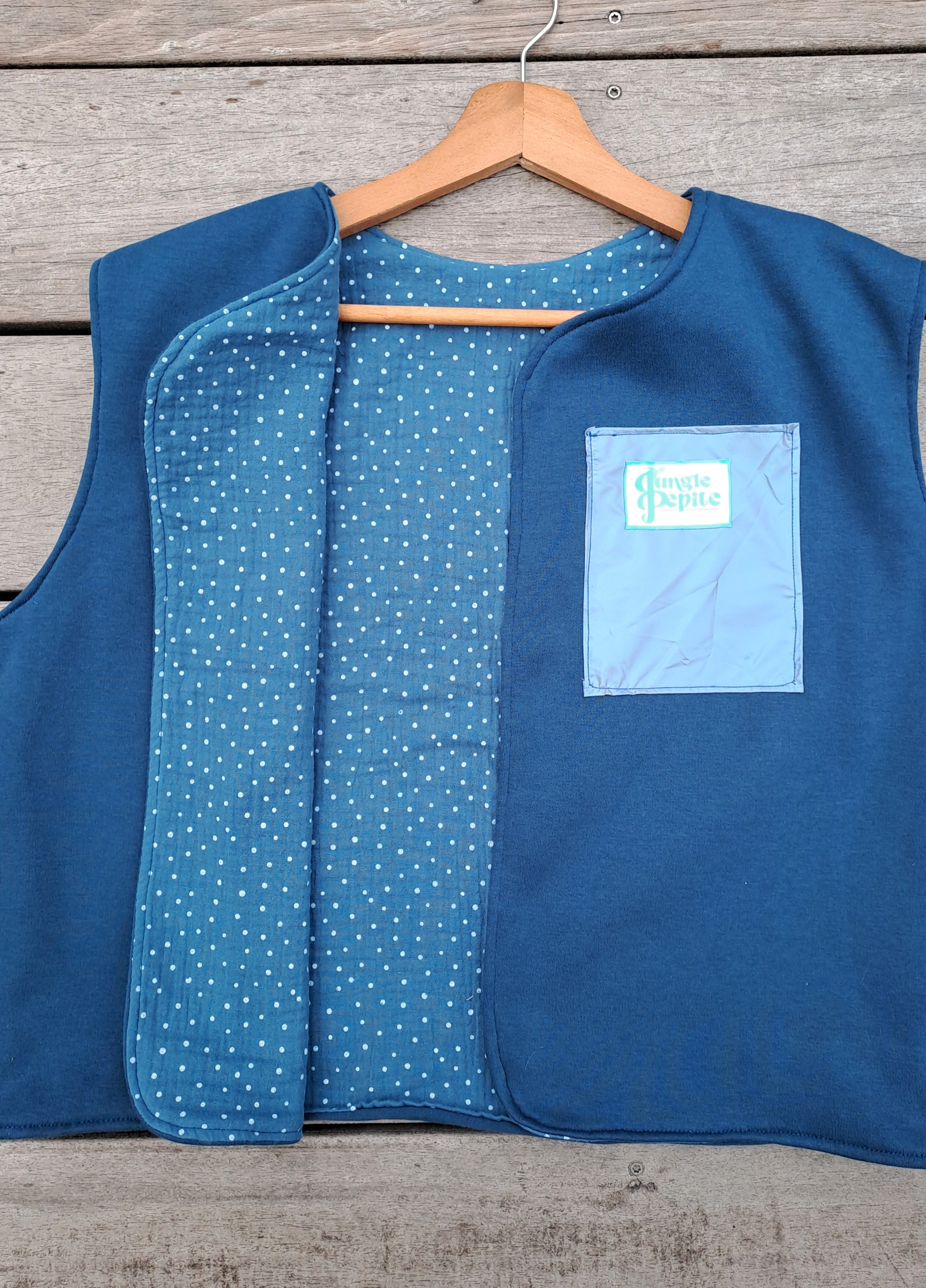 Gilet Molleton - Bleu