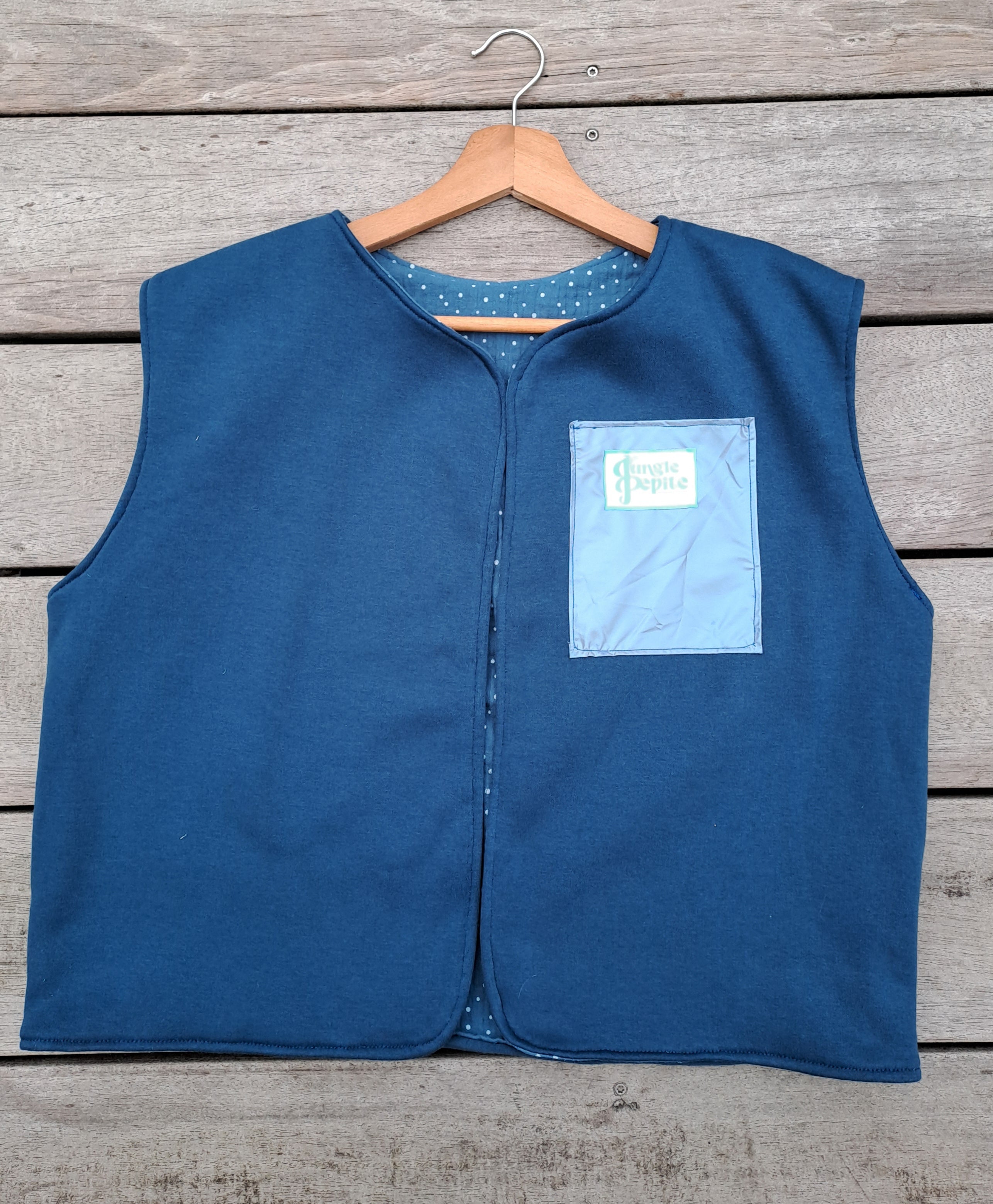 Gilet Molleton - Bleu