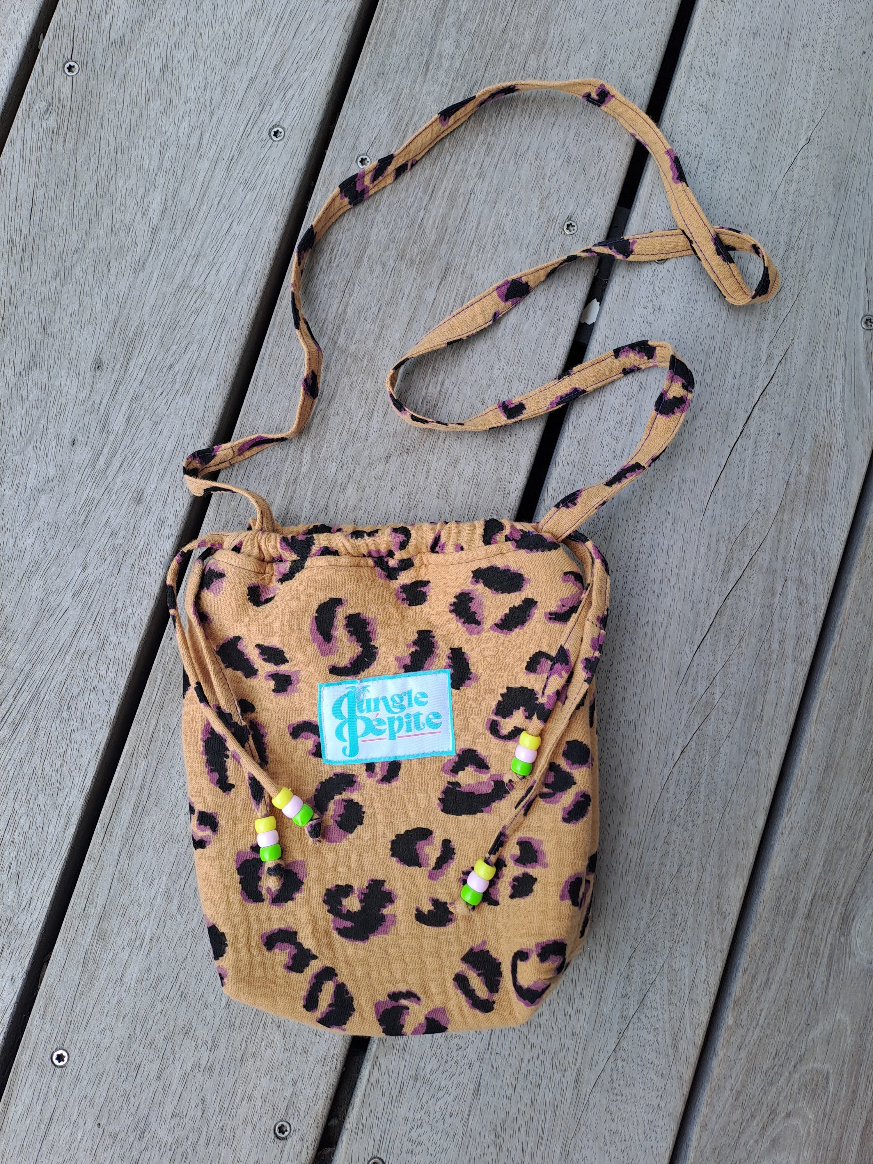 Sac bourse leopard