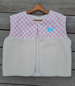 Gilet Damier - Rose