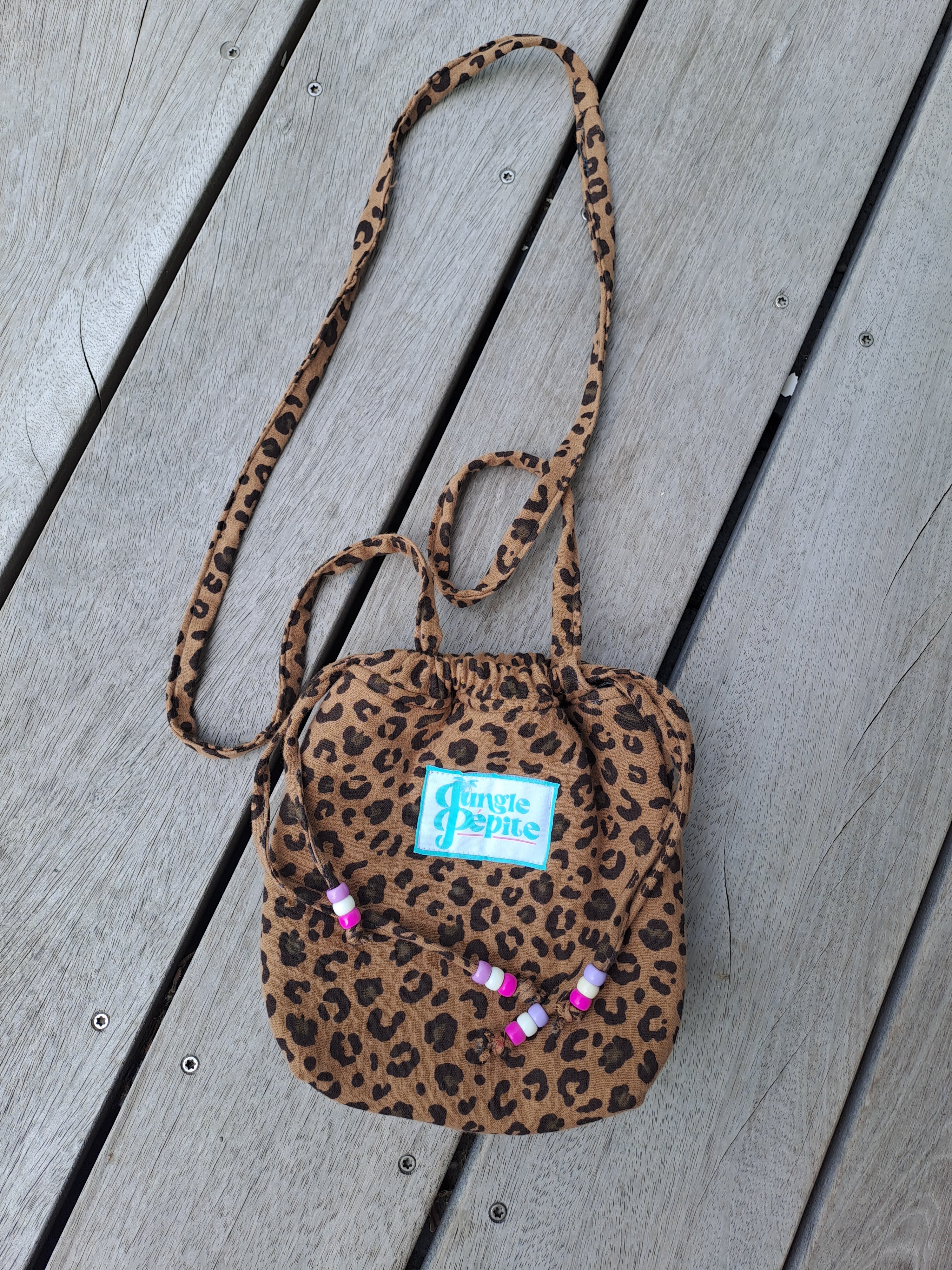 Sac bourse leopard