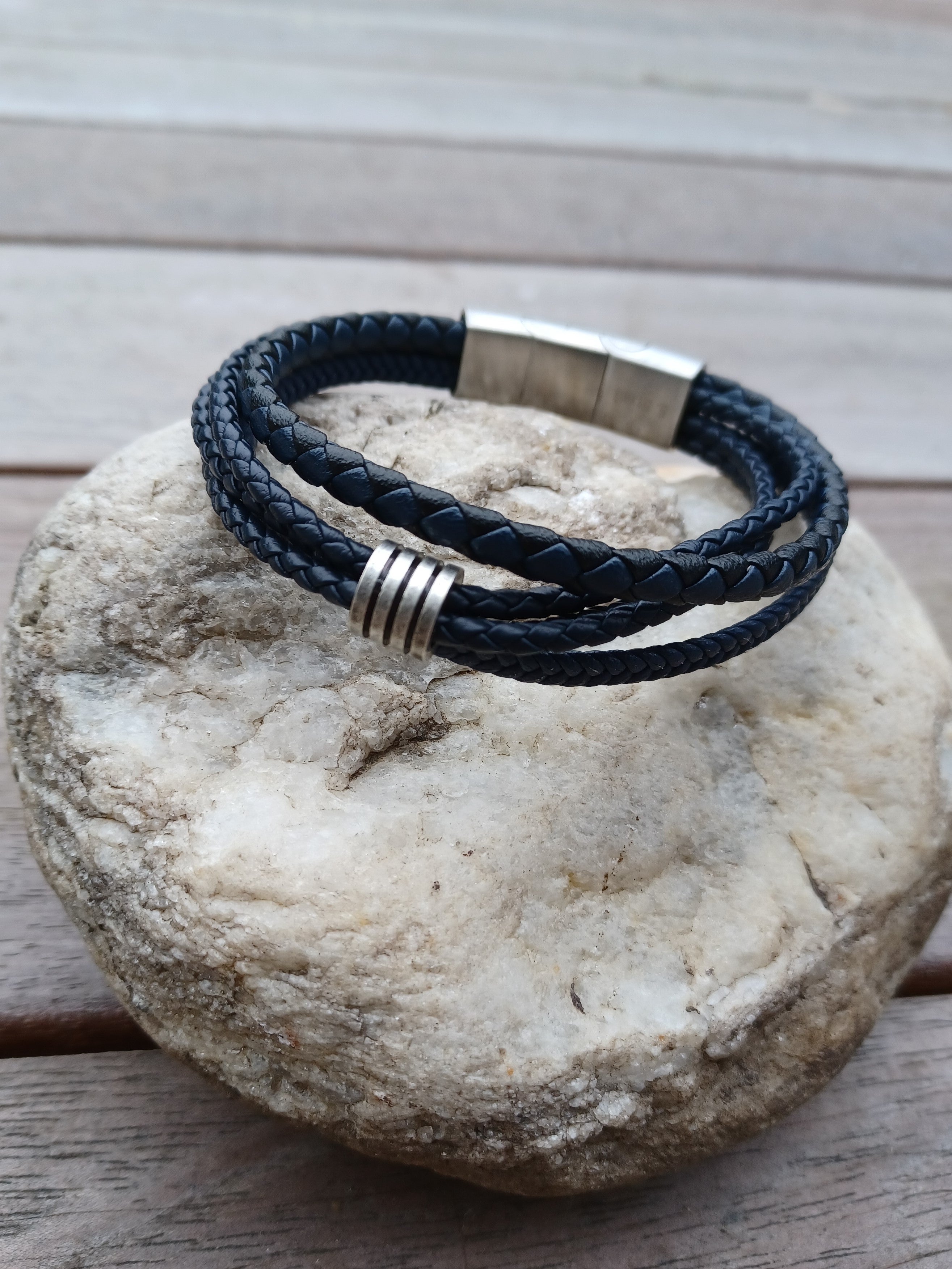 HOMME Bracelet triple tour - Seattle marine