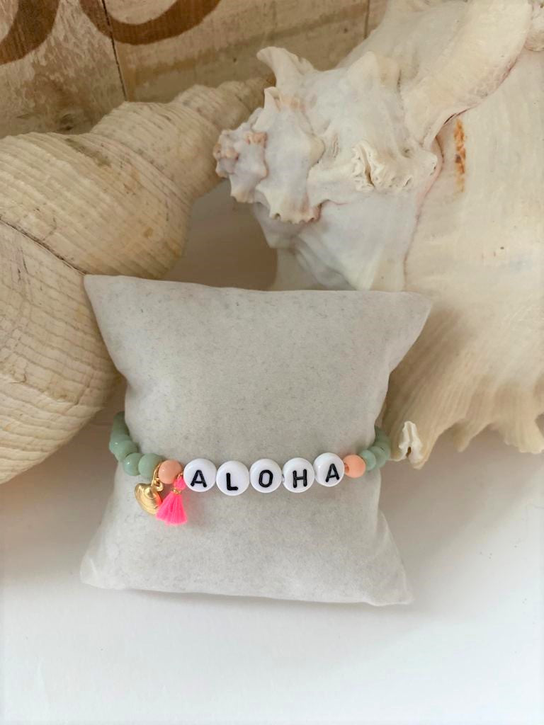 Bracelet Perles Aloha - Vert