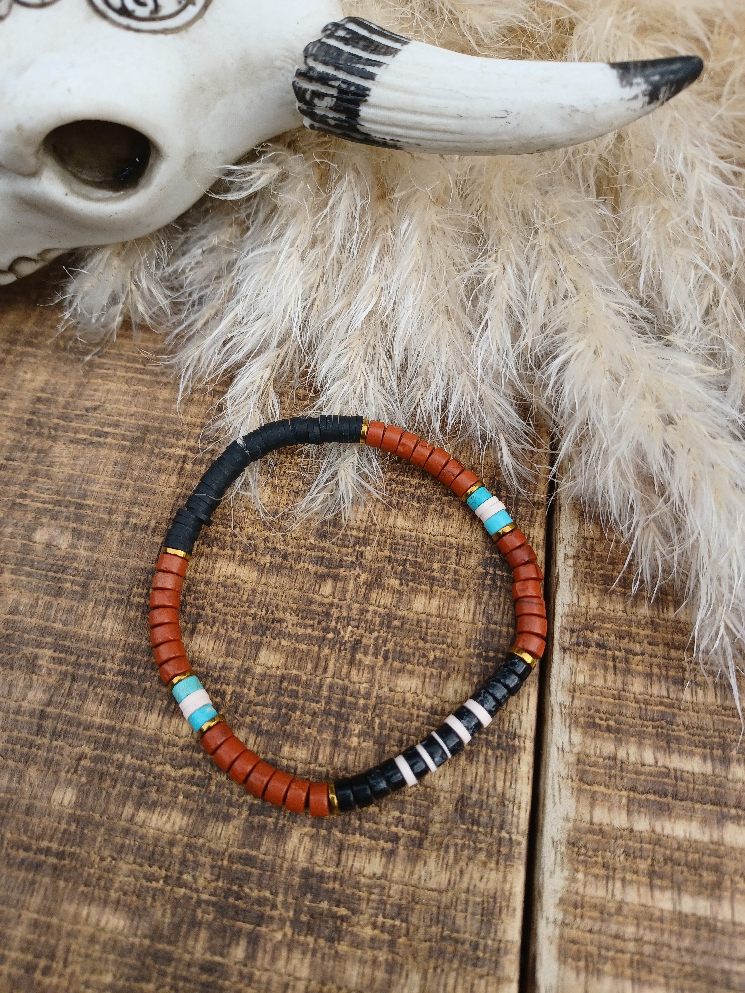 Bracelet Navajo -Bordeaux / Noir