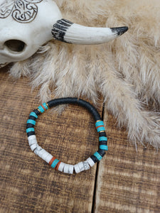 Bracelet Navajo -Noir / Marbré