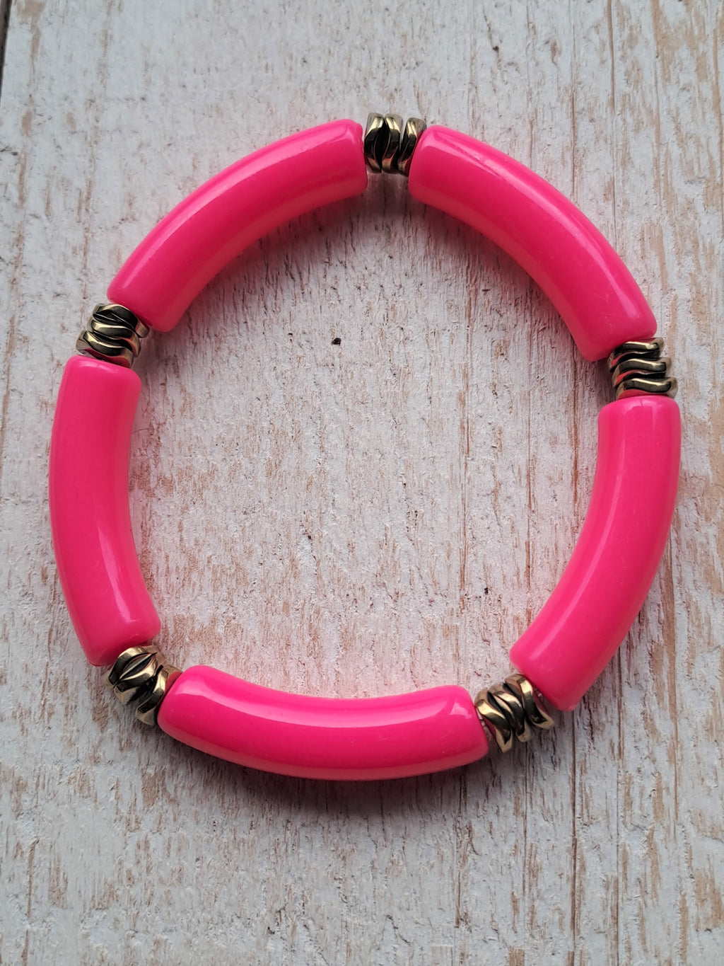    junglepepitebraceletperlestubesLArosefluo